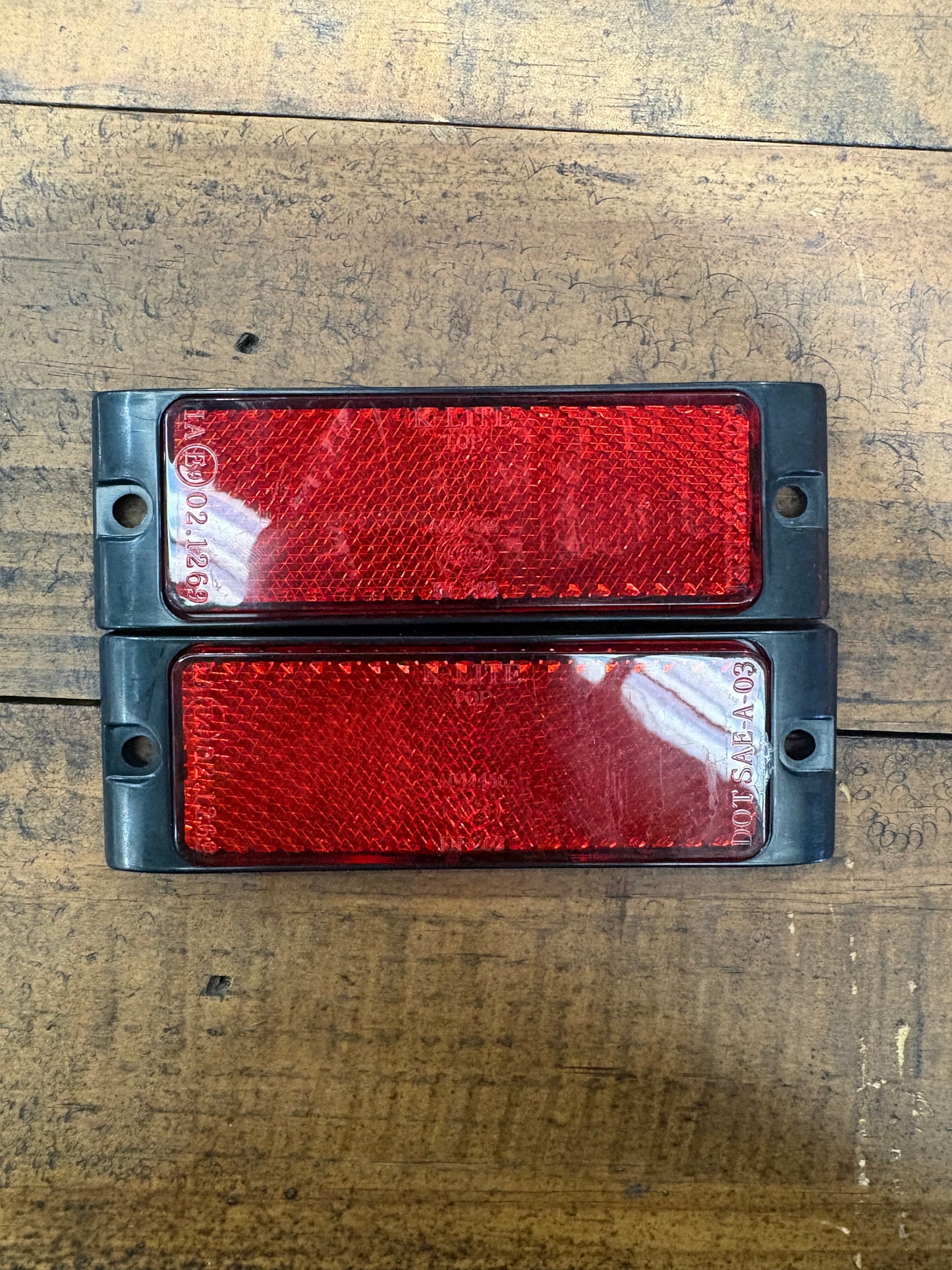 Red Reflectors Pair