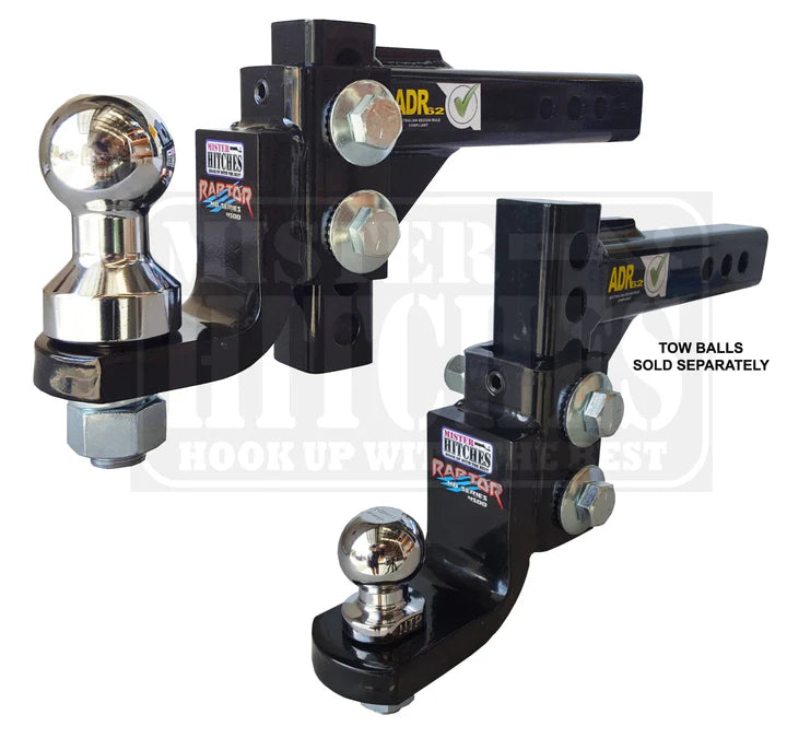 Mister Hitches Raptor Adjustable Ball Mount - 4500kg, 16 Stage MHABM45-1