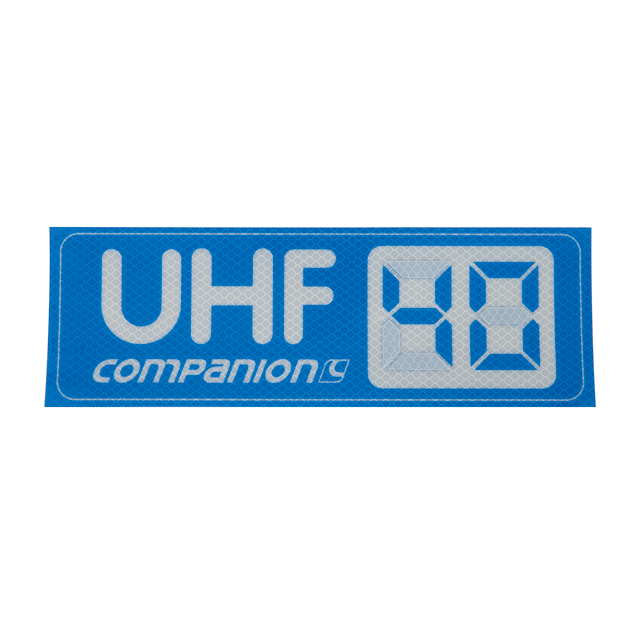 Companion UHF Channel Sticker | Customisable Safety Decal