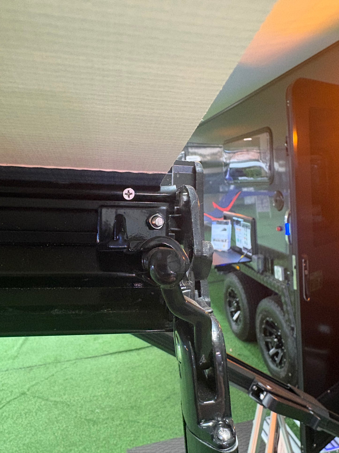 Awning Leg Hinge- Left Hand Side BLACK