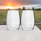 Campfire Tritan Stemless White Wine Glasses 443ml (2 Pack) | Shatterproof & BPA-Free