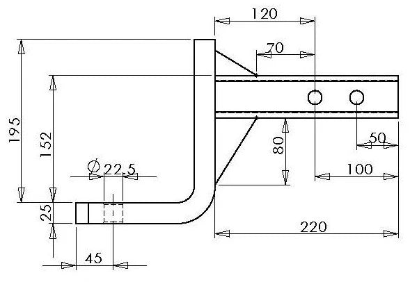 Mister Hitches Heavy Duty Ball Mount - 152mm Drop/127mm Rise, 3650kg