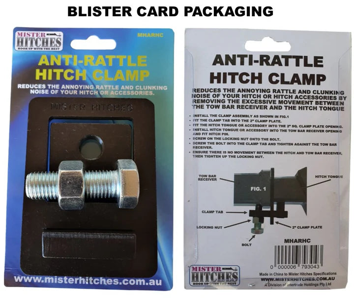 Mister Hitches Anti-Rattle Hitch Clamp - Secure & Quiet Towing