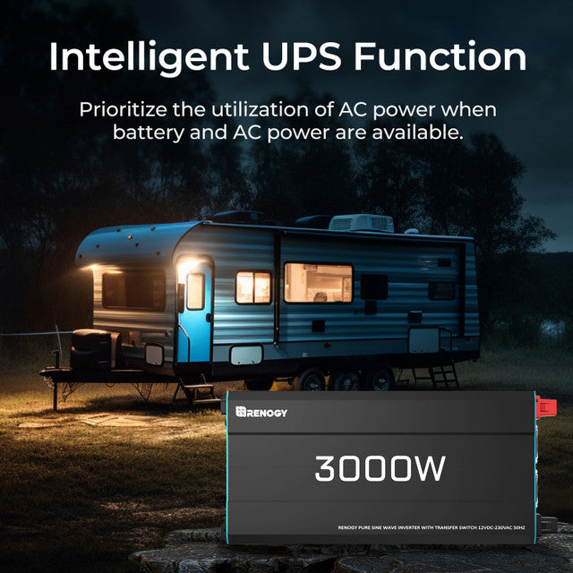 Renogy 3000W Pure Sine Wave Inverter – Off-Grid Power for Caravans