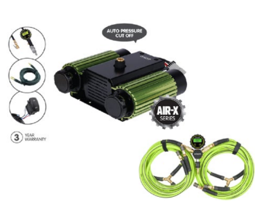 Twin Cylinder Heavy Duty Air Compressor and MTDi4 Infl/Defl 4 Tyres
