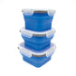 Companion Popup Food Containers (Blue, 3 Pack) | Collapsible & BPA-Free