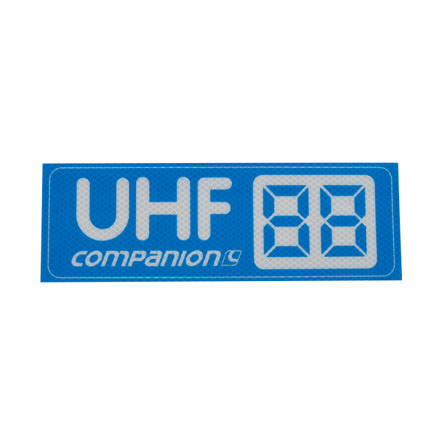 Companion UHF Channel Sticker | Customisable Safety Decal